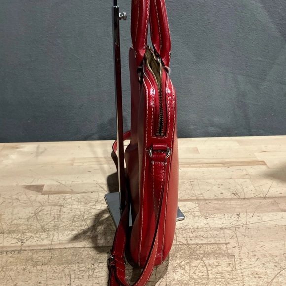 Kate Spade Cherry Red leather Padded Laptop Bag Tote - Picture 4 of 9